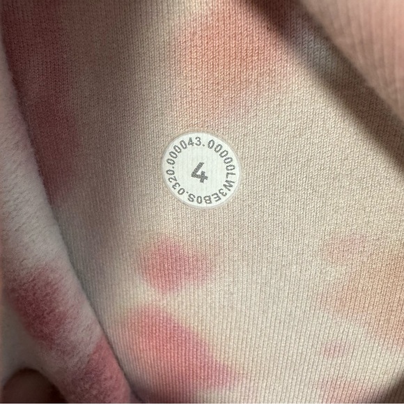 Lululemon All Yours Hoodie Marmoleado Tie Dye Women’s 4 Fleece Rose Pink Yoga - Picture 4 of 9